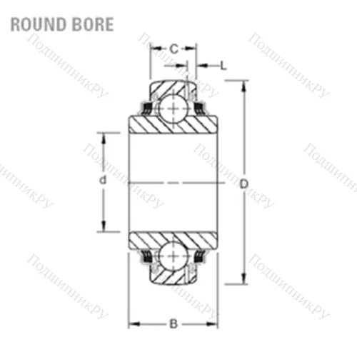 Подшипник шариковый радиальный GW 211PPB 9
