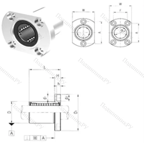 Подшипник шариковый линейный LMH 10 от производителя  Samick