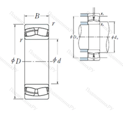 Подшипник роликовый радиальный самоцентрирующийся 23218CE 4