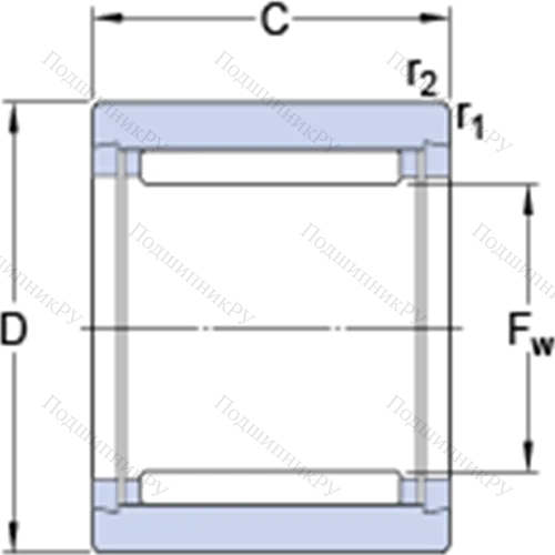 Игольчатые роликоподшипники с механически обработанными кольцами без внутреннего кольца NK 10/16 TN от производителя  SKF Игольчатые роликоподшипники с механически обработанными кольцами без внутреннего кольца NK 10/16 TN от производителя  SKF