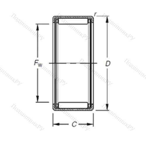 Подшипник игольчатый радиальный HK 0306 от производителя  TIMKEN