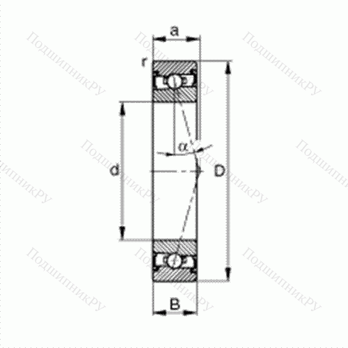 Подшипник шпиндельный HSS 7024-C-T-P 4S от производителя  FAG Подшипник шпиндельный HSS 7024-C-T-P 4S от производителя  FAG