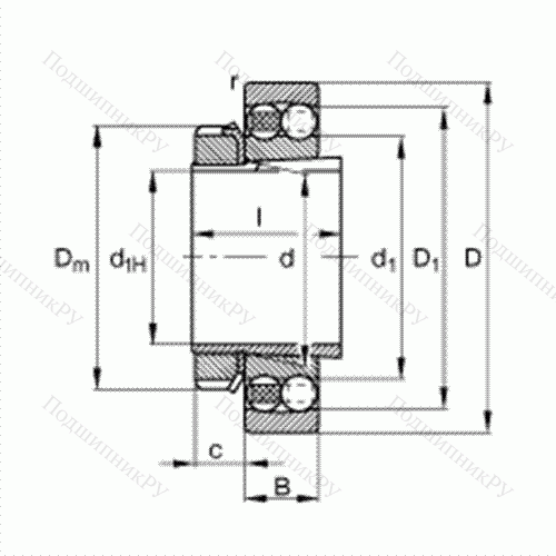 Подшипник шариковый радиально-сферический 1217-K-TVH-C 3 + H 217 от производителя  FAG