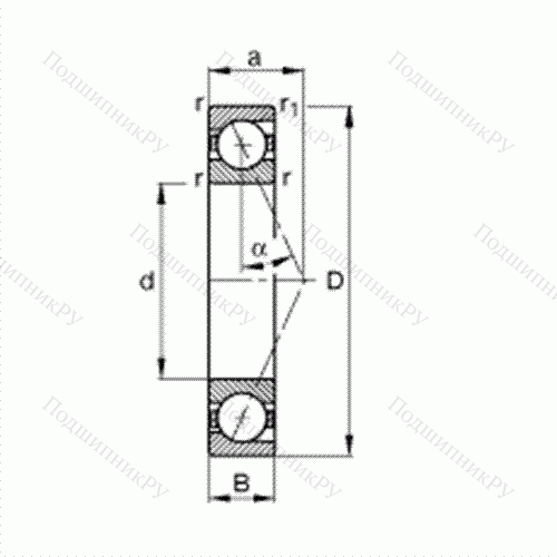 Подшипник шпиндельный B 7220-E-T-P 4S от производителя  FAG Подшипник шпиндельный B 7220-E-T-P 4S от производителя  FAG
