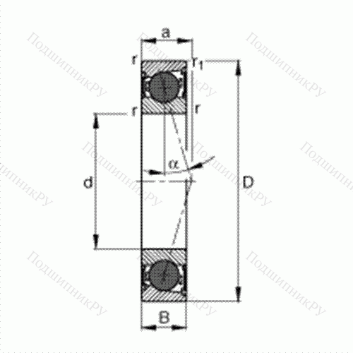 Подшипник шпиндельный HCB 7024-C-2RSD-T-P 4S от производителя  FAG Подшипник шпиндельный HCB 7024-C-2RSD-T-P 4S от производителя  FAG