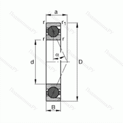 Подшипник шпиндельный HCB 7024-E-T-P 4S от производителя  FAG Подшипник шпиндельный HCB 7024-E-T-P 4S от производителя  FAG