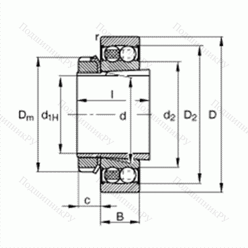 Подшипник шариковый радиально-сферический 2213-K-2RS-TVH-C 3 + H 313 от производителя  FAG